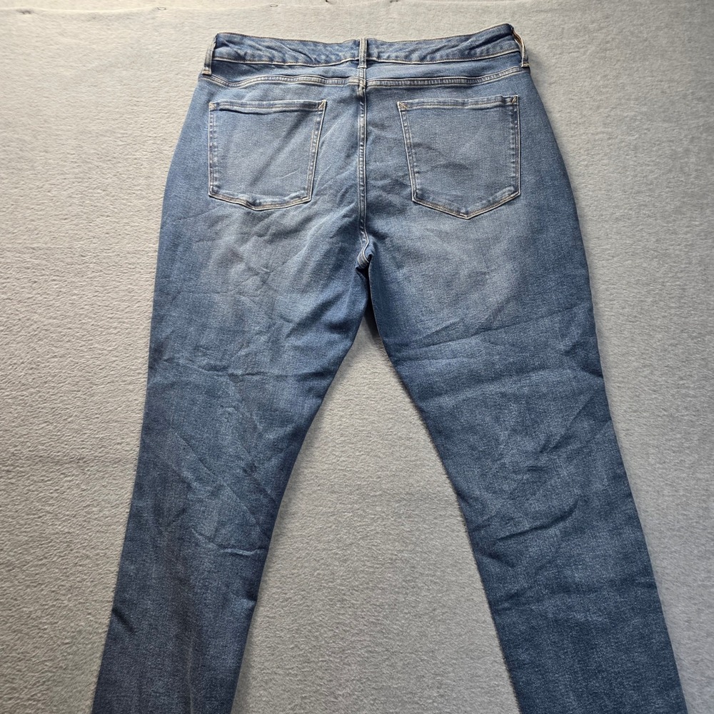 a.n.a High Rise Straight Leg Jeans Womens 16W Raw Hem Recycled Cotton - Picture 2 of 11
